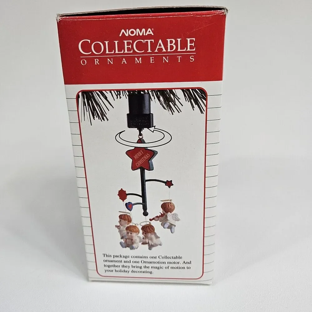 Vintage 1989 Noma Ornamotion Christmas‎ Collectable Ornaments Angels W/ Motor